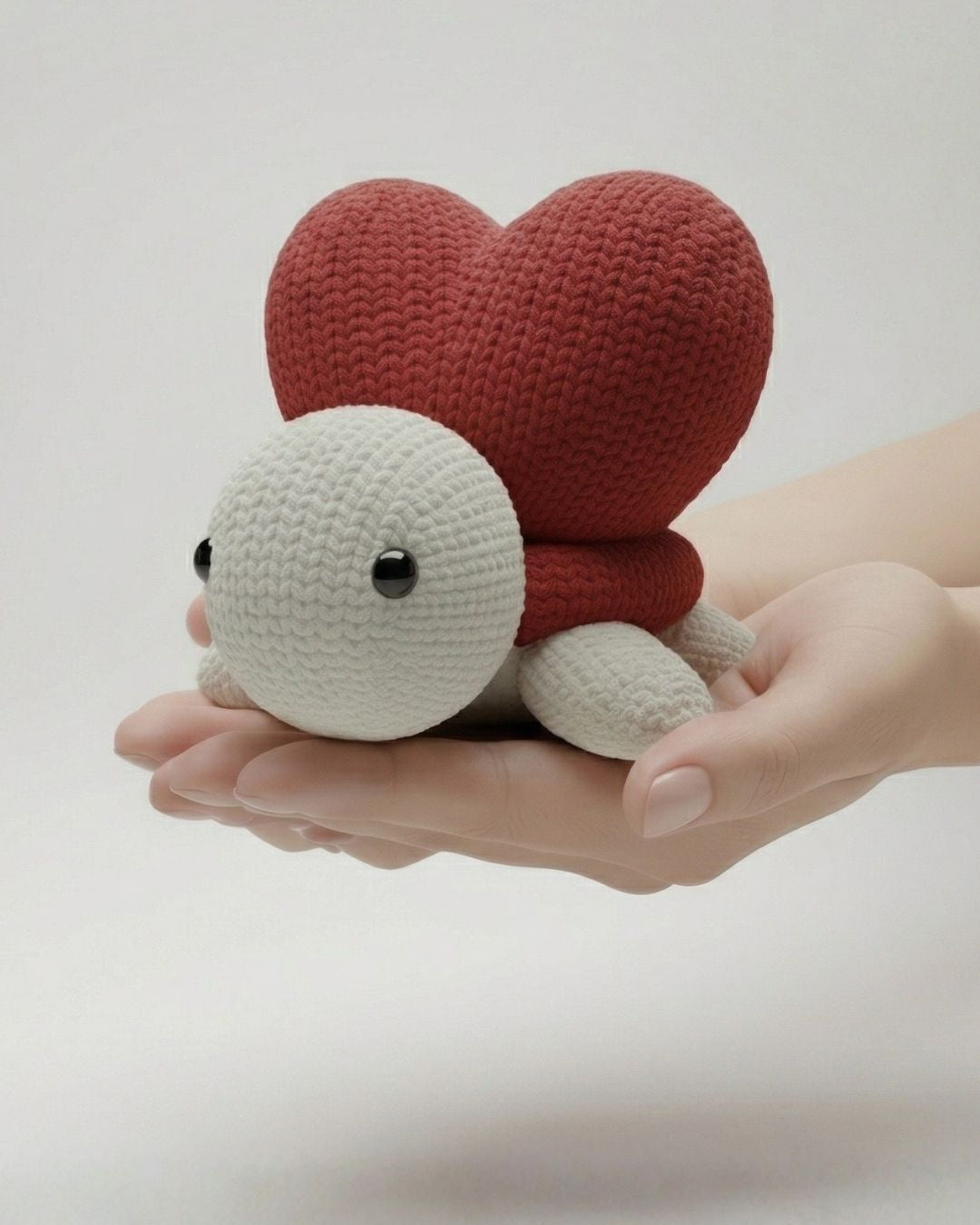 Knitted Heart Turtle