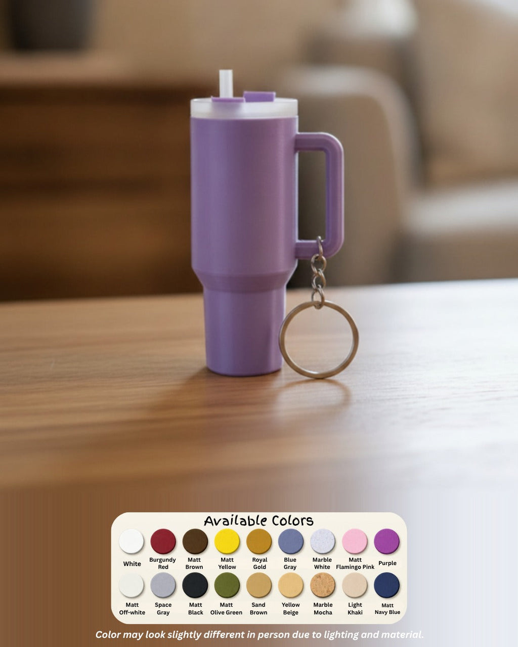 Mini Tumbler Keychain available colors
