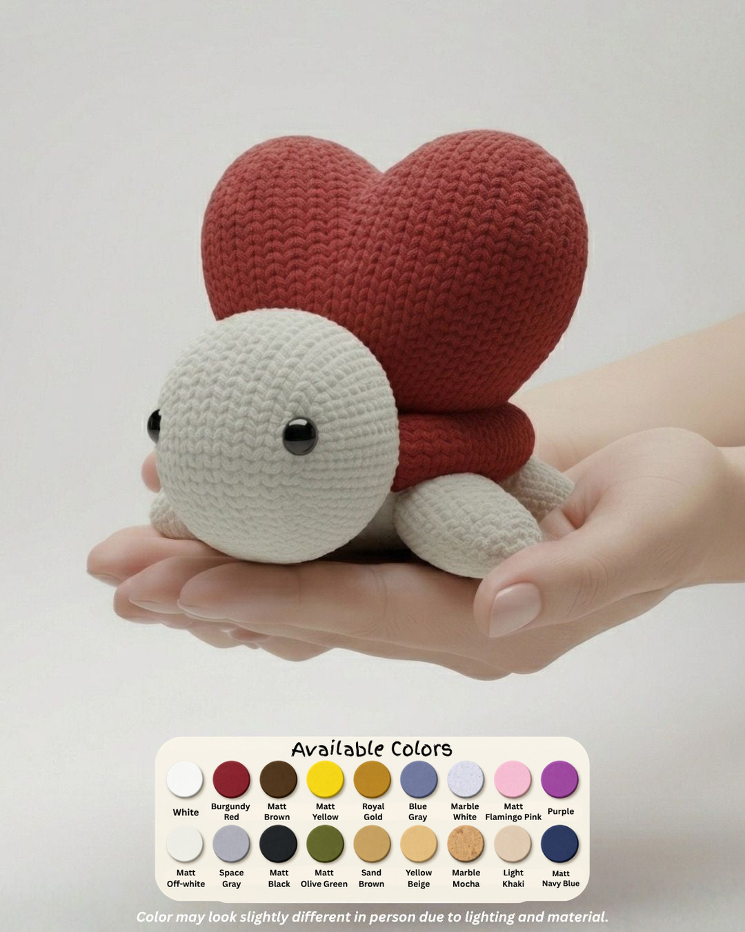 Knitted Heart Turtle