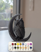 Owl on Crescent Moon